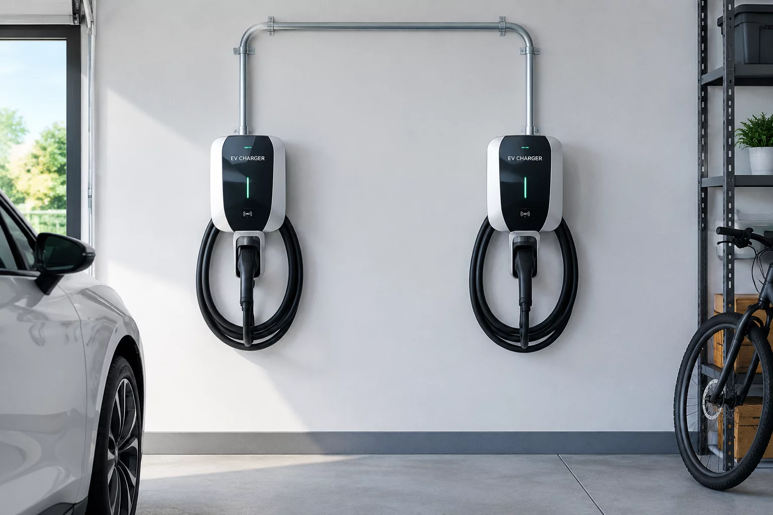 Dual Charger Setup in Garage